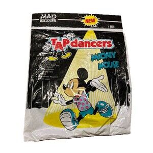 Vintage 1990 M&D Balloons Tapdancers Mickey Mouse Helium Balloon New Sealed